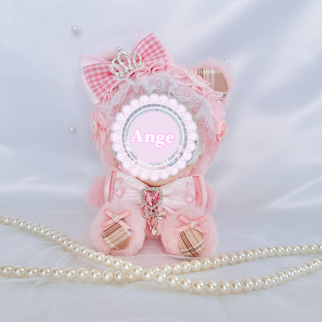 【タータンチェックテディ🧸】ぬい服 着ぐるみ ちびぐるみ 11cm