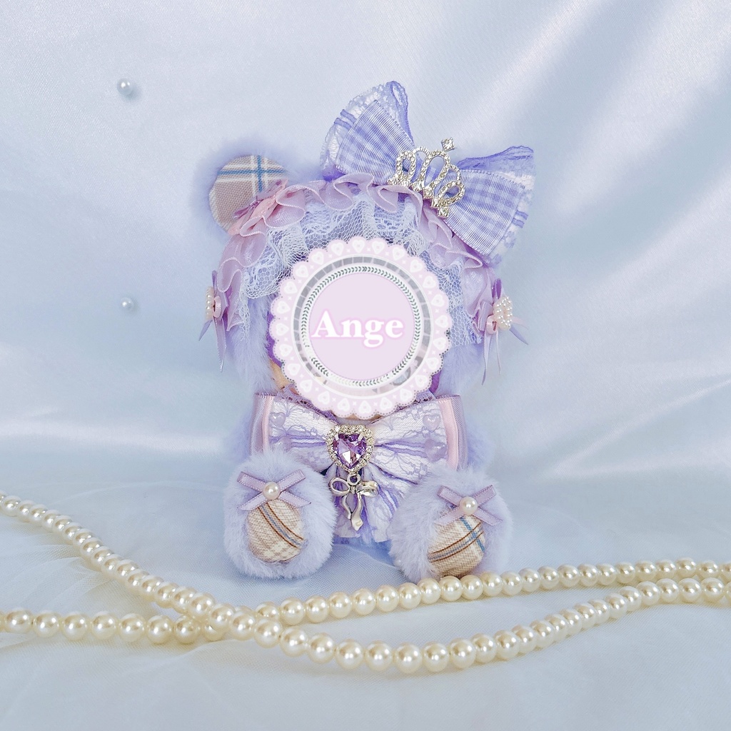 【タータンチェックテディ🧸】ぬい服 着ぐるみ ちびぐるみ 11cm