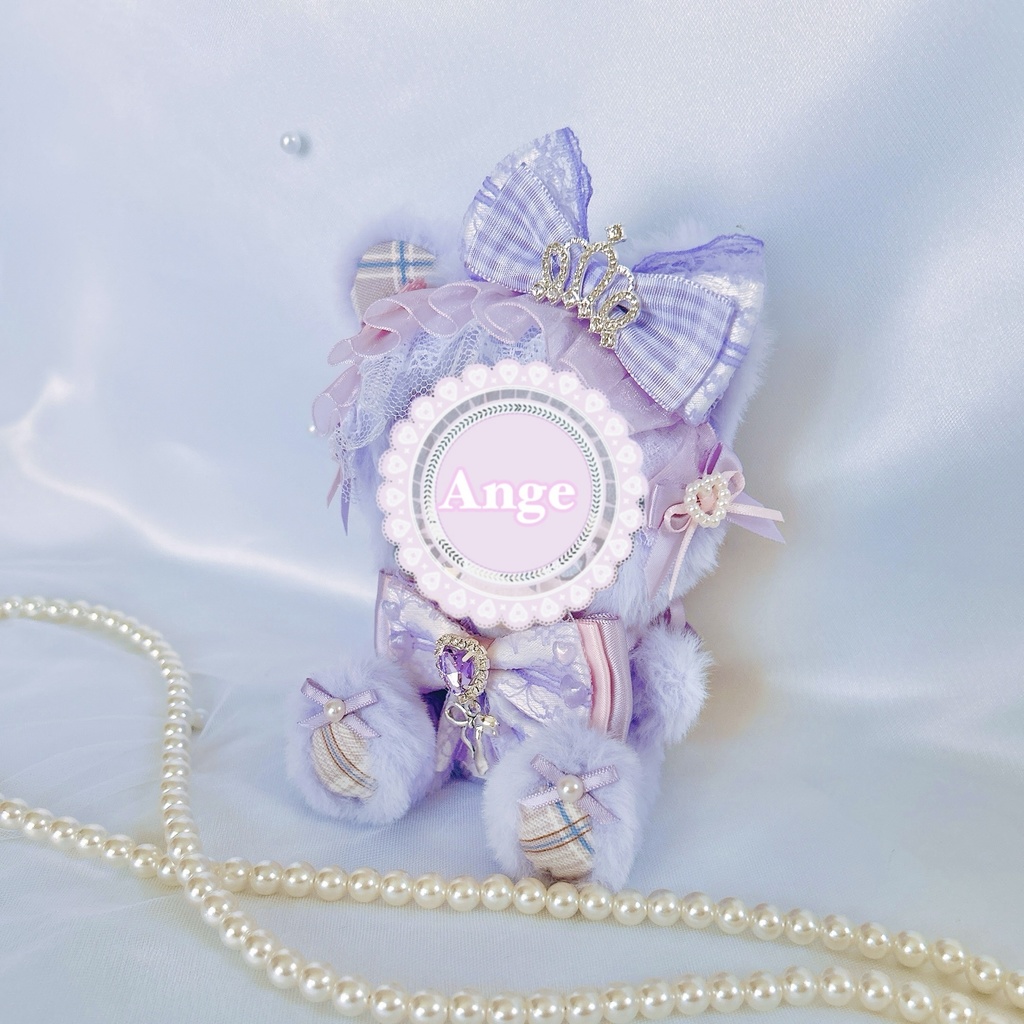 【タータンチェックテディ🧸】ぬい服 着ぐるみ ちびぐるみ 11cm