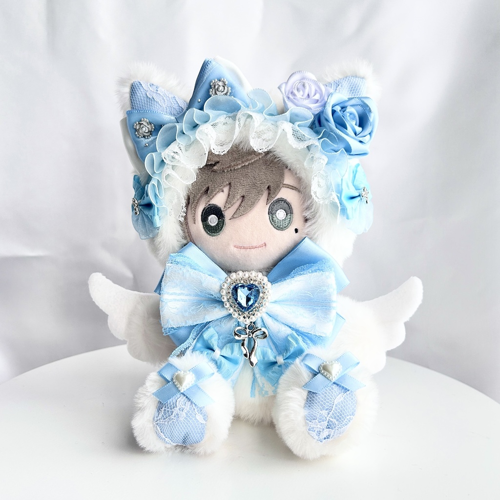 【蒼い天使の夢みる着ぐるみ🩵】ぬい服 着ぐるみ 16cm おすわり