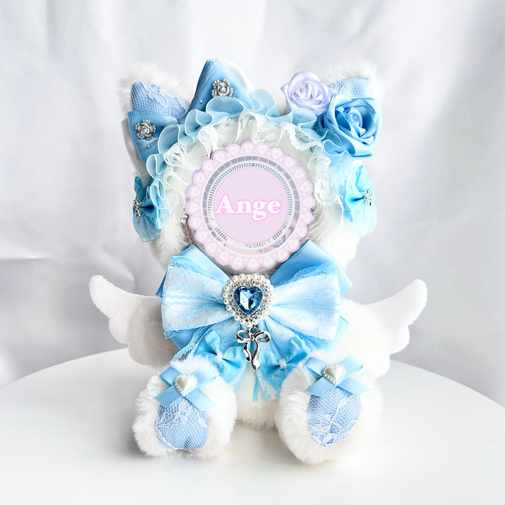 【蒼い天使の夢みる着ぐるみ🩵】ぬい服　着ぐるみ 16cm　おすわり