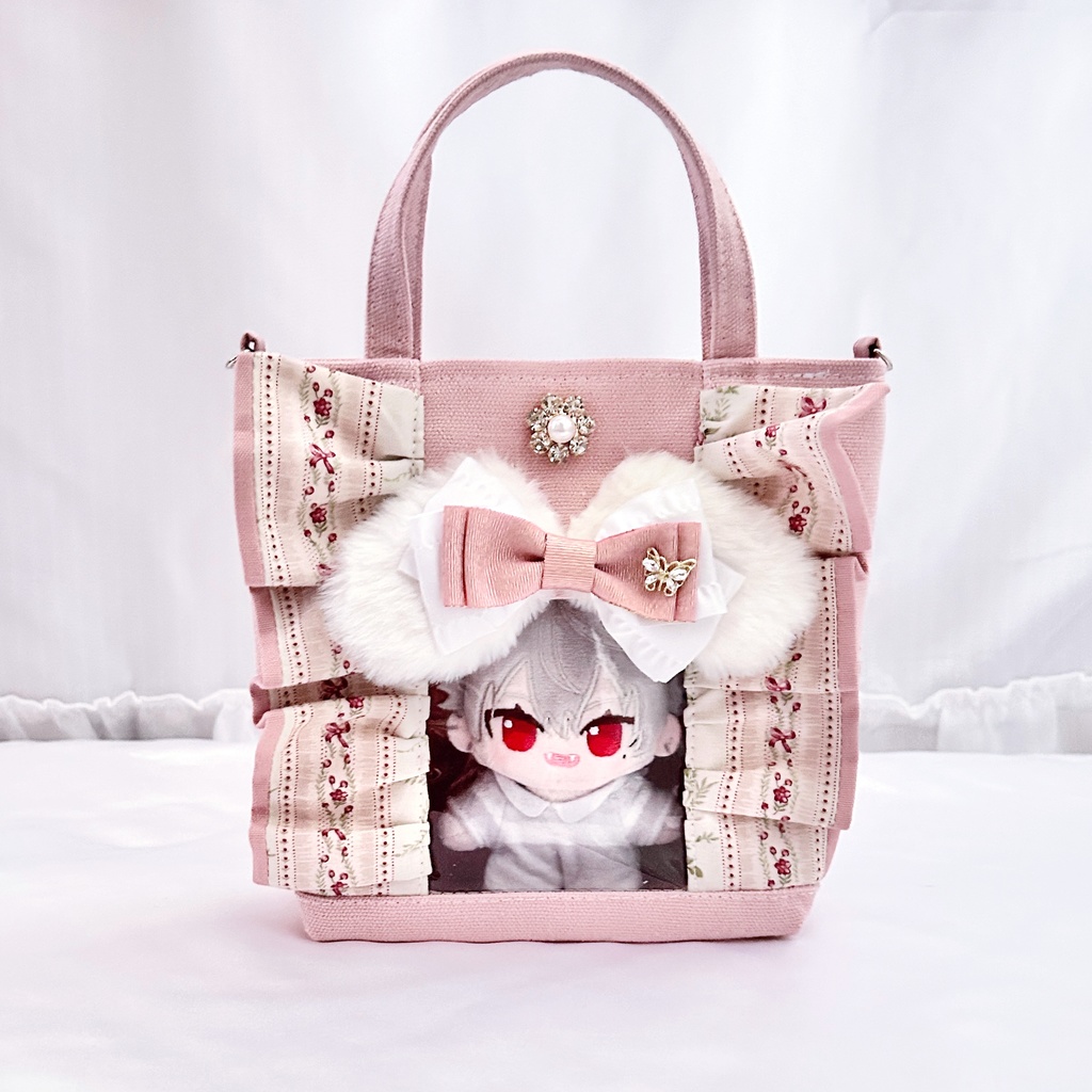 【ぬい用トートバック】ぬいぐるみ小物 ピンクのみ