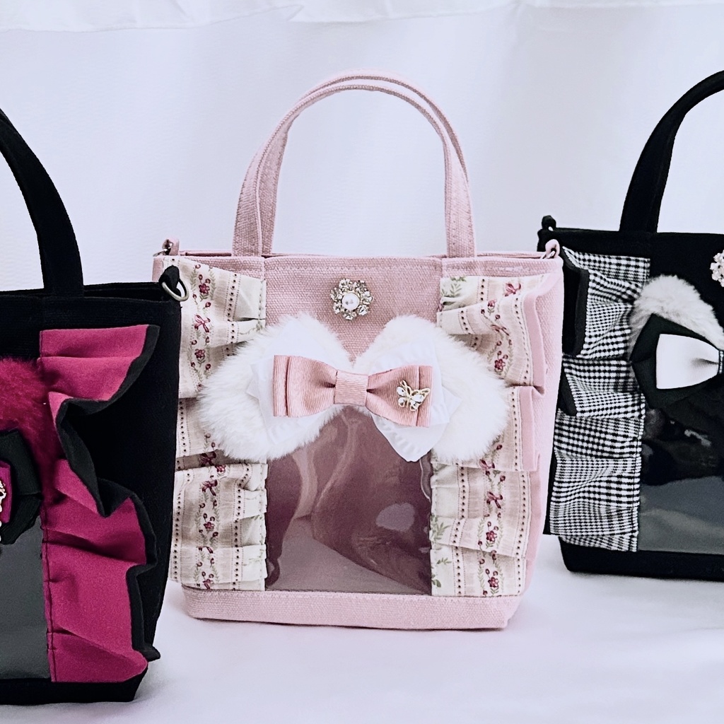 【ぬい用トートバック】ぬいぐるみ小物　ピンクのみ