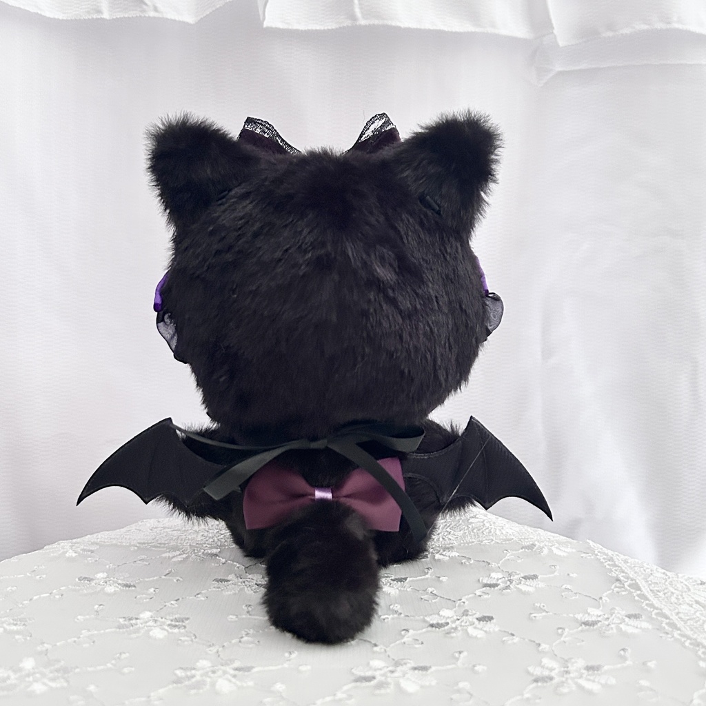 【ダークパープル✝️ヴァンパイア】ぬい服 着ぐるみ 16cm おすわり