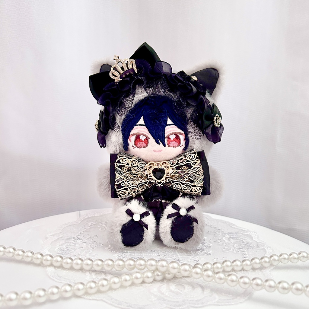 【くろねこの王子様🐈⬛】ぬい服 ぬい服着ぐるみ 12cm