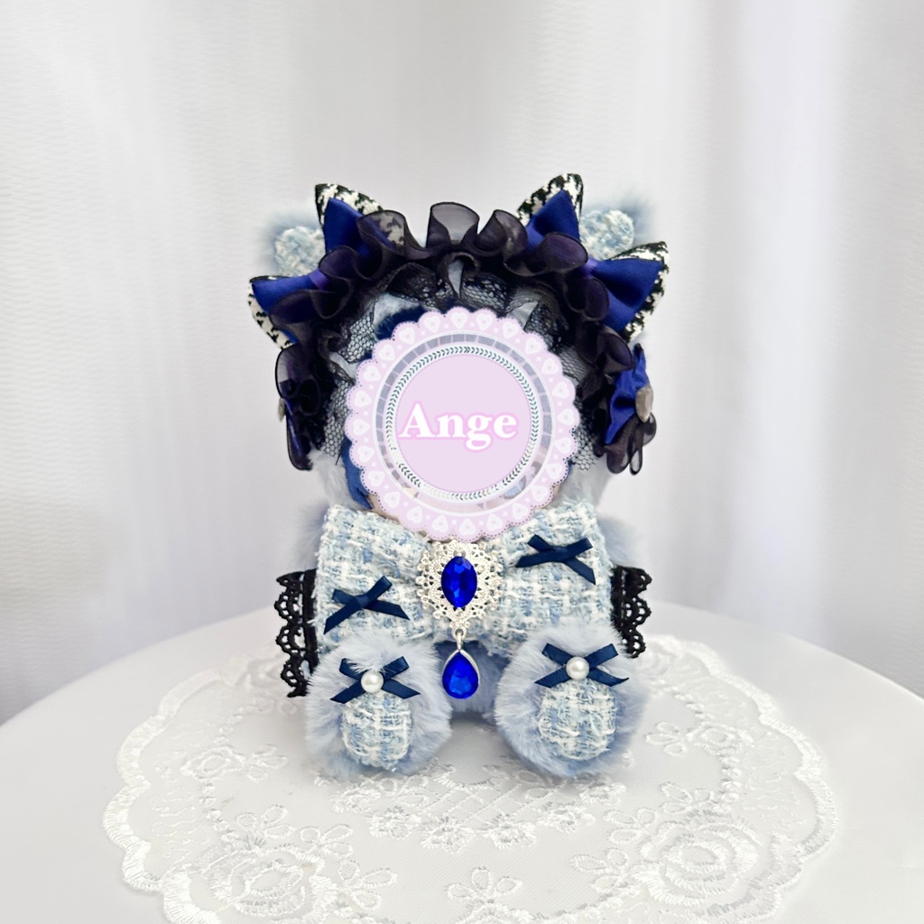 【Dark Tweed Cat🐈⬛】 ぬい服 着ぐるみ 11cm 12cm いつぬい ちびぐるみ ポージングぬい 発送1/21以降