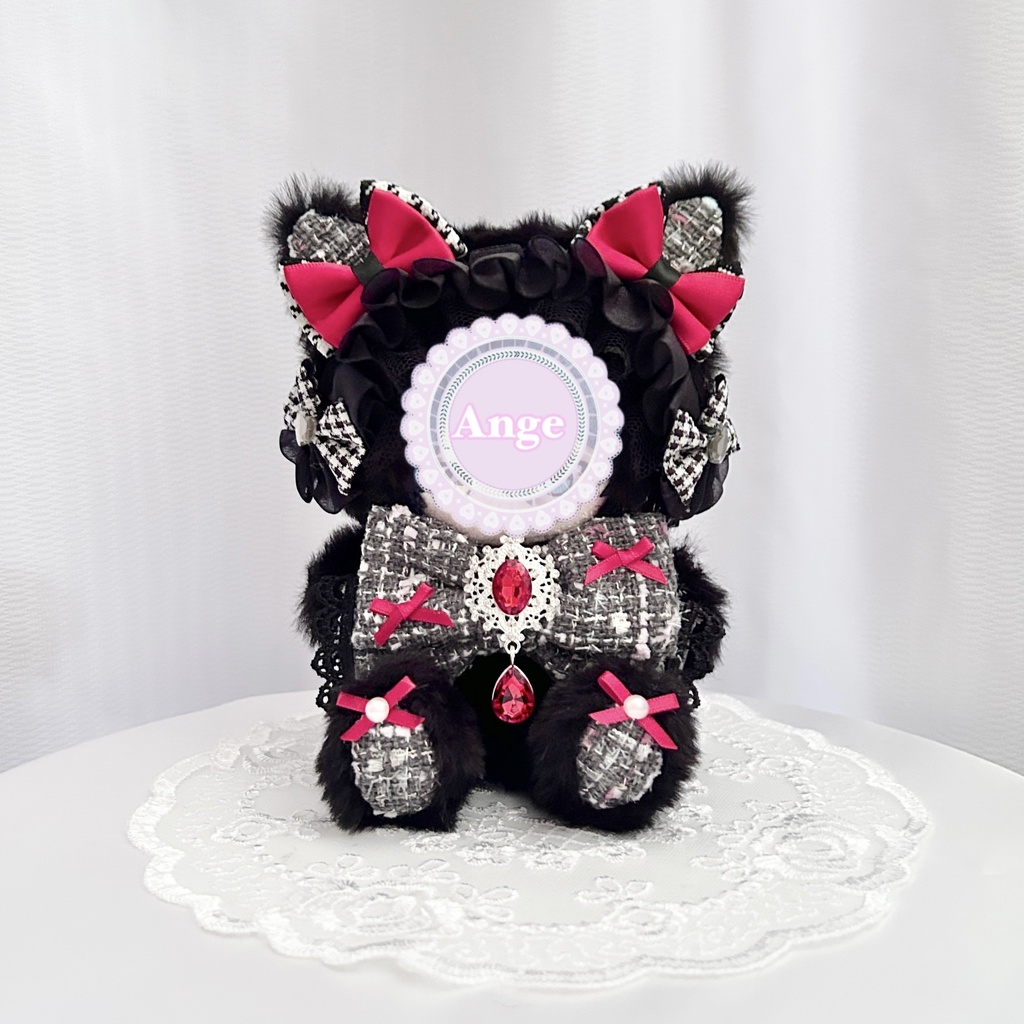 【Dark Tweed Cat🐈⬛】 ぬい服 着ぐるみ 11cm 12cm いつぬい ちびぐるみ ポージングぬい 発送1/21以降