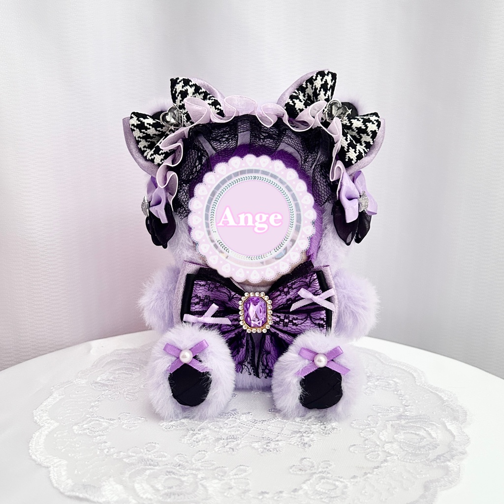 【Elegant Houndstooth Cat🐈⬛】 再販あり ぬい服 着ぐるみ 11cm〜12cm いつぬい ちびぐるみ ポージングぬい 発送2/18以降