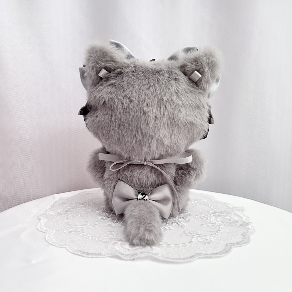 【Elegant Houndstooth Cat🐈⬛】 再販あり ぬい服 着ぐるみ 11cm〜12cm いつぬい ちびぐるみ ポージングぬい 発送2/18以降