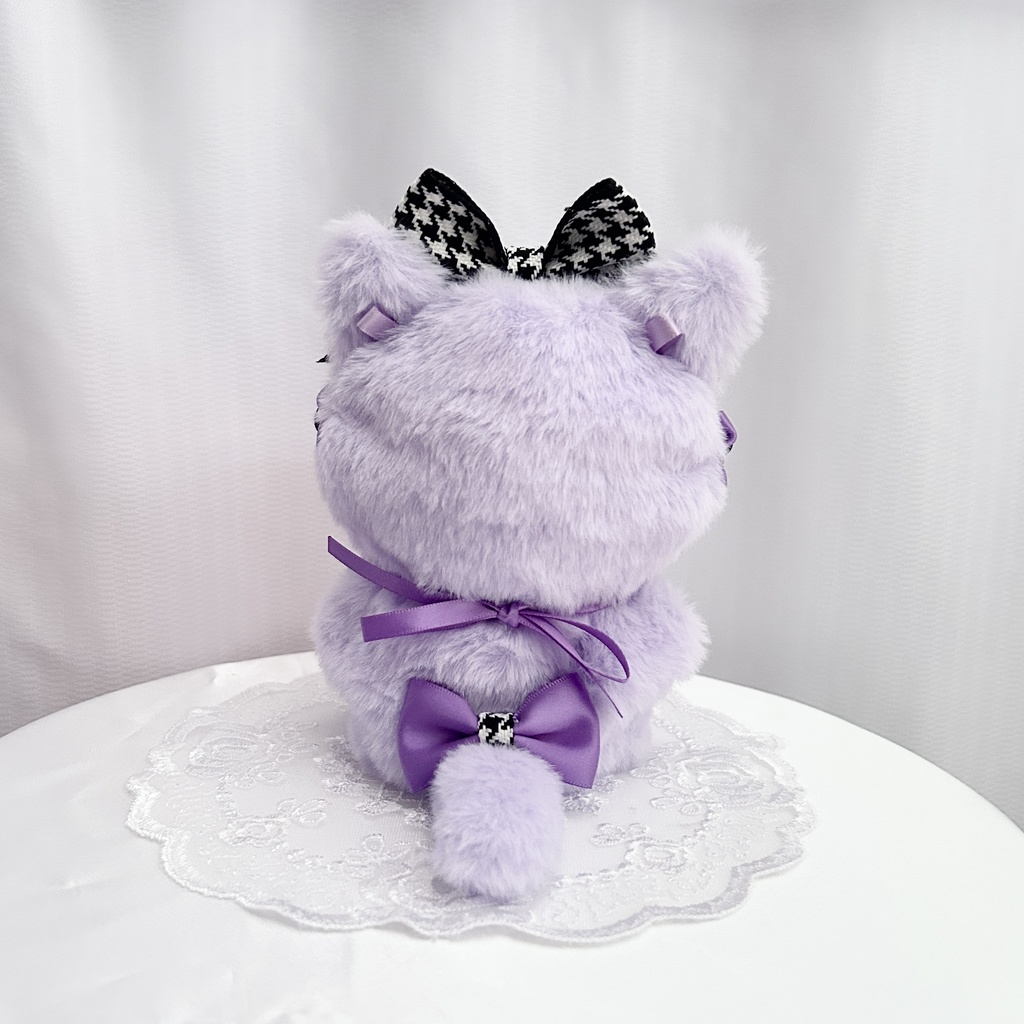 【Elegant Houndstooth Cat🐈⬛】 再販あり ぬい服 着ぐるみ 11cm〜12cm いつぬい ちびぐるみ ポージングぬい 発送2/18以降