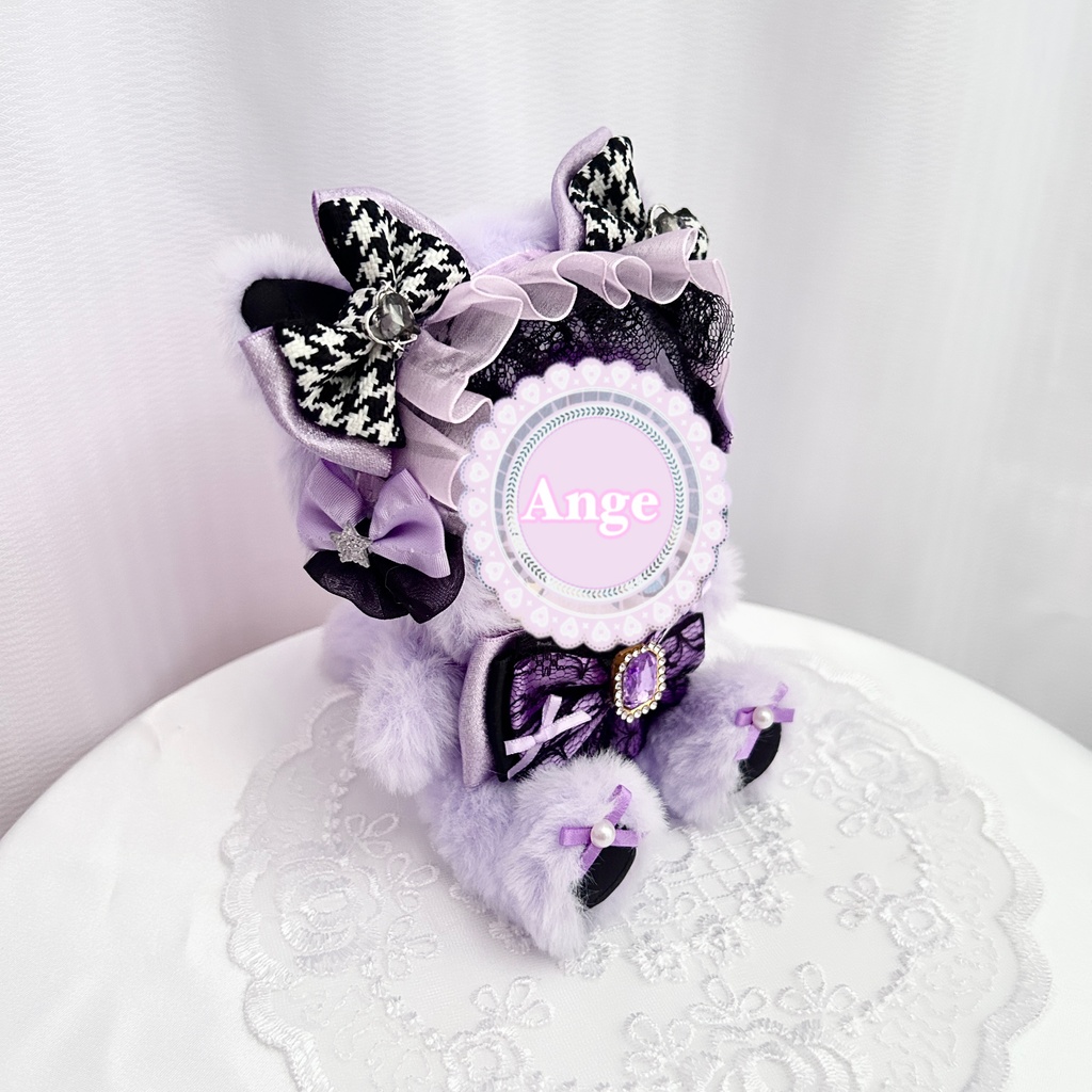 【Elegant Houndstooth Cat🐈⬛】 再販あり ぬい服 着ぐるみ 11cm〜12cm いつぬい ちびぐるみ ポージングぬい 発送2/18以降