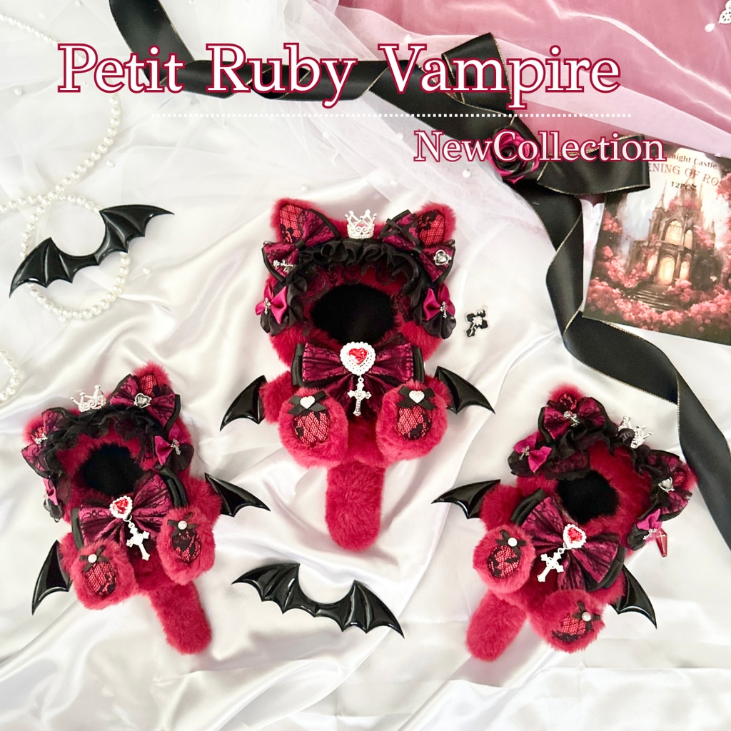 【Petit Ruby Vampire🦇】ぬい服　着ぐるみ 16cm　12cm〜11cm　おすわり　再販あり