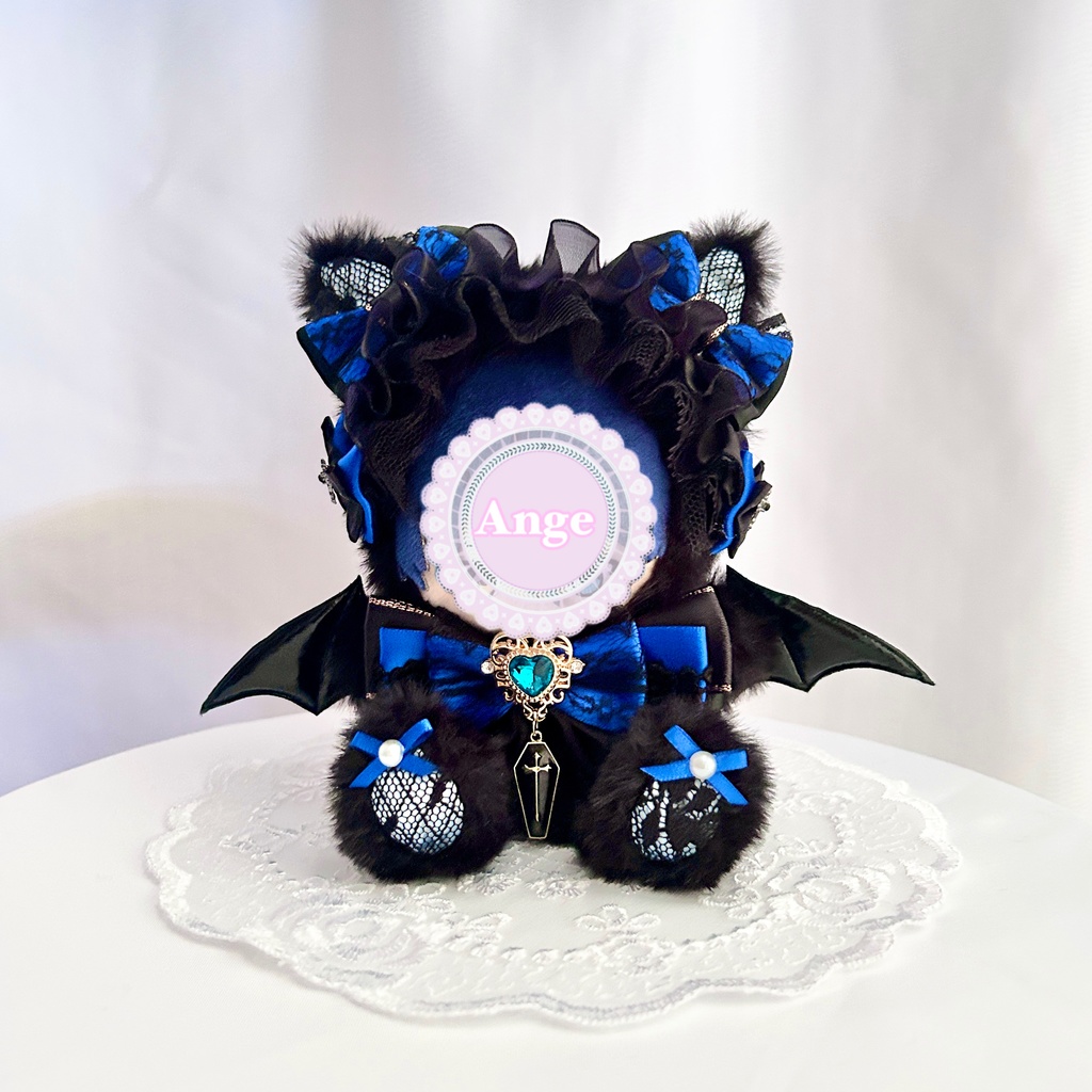【Midnight Gothic Kittens🦇】ぬい服 着ぐるみ 11cm〜12cm いつぬい ちびぐるみ ポージングぬい