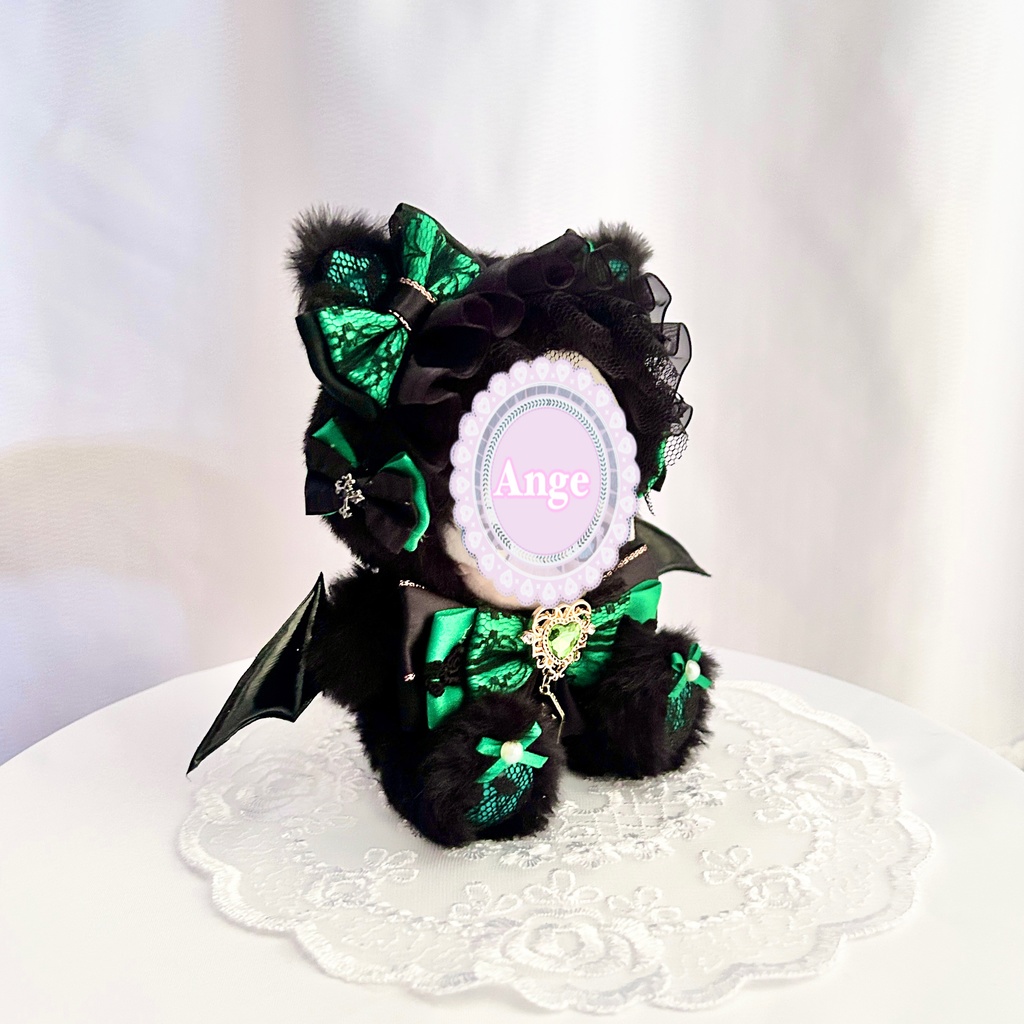【Midnight Gothic Kittens🦇】ぬい服 着ぐるみ 11cm〜12cm いつぬい ちびぐるみ ポージングぬい