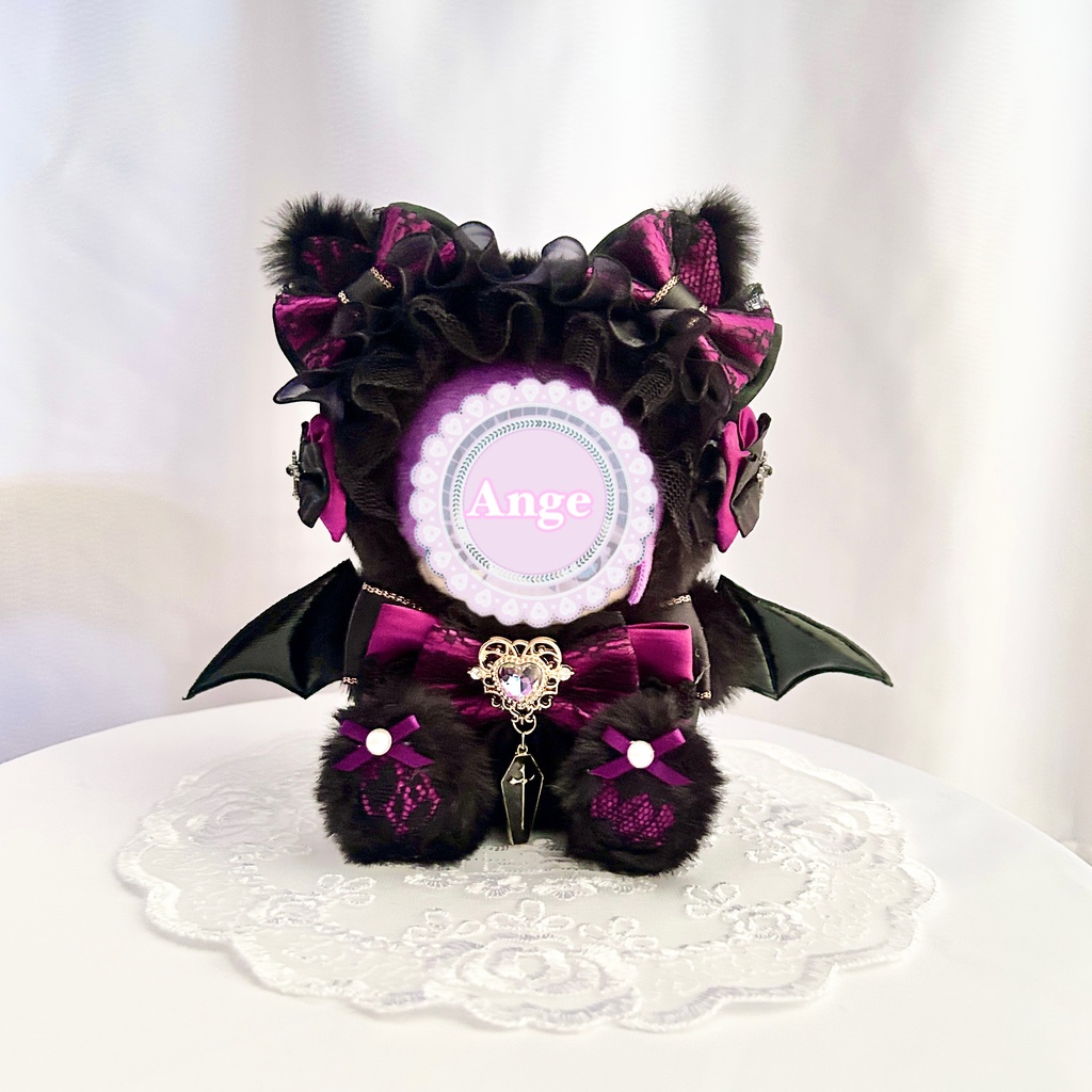 【Midnight Gothic Kittens🦇】ぬい服 着ぐるみ 11cm〜12cm いつぬい ちびぐるみ ポージングぬい