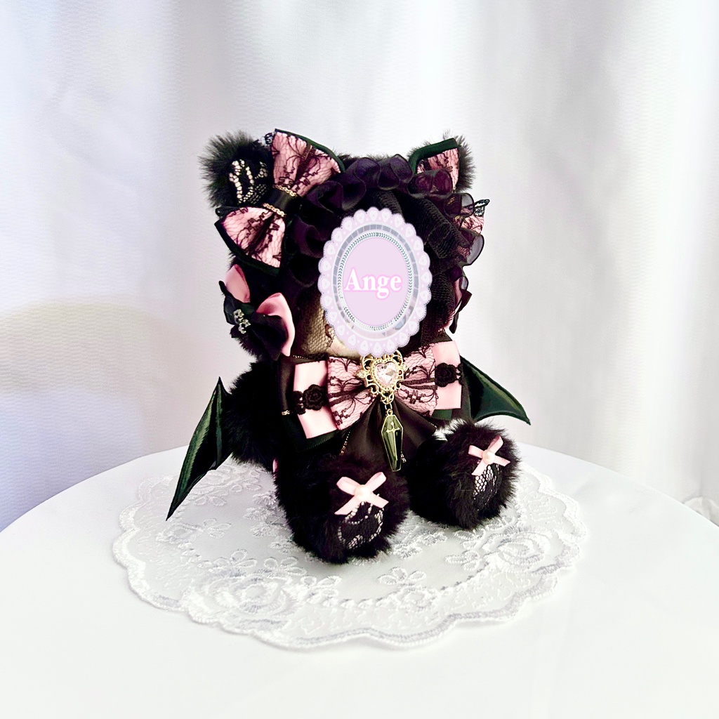 【Midnight Gothic Kittens🦇】ぬい服 着ぐるみ 11cm〜12cm いつぬい ちびぐるみ ポージングぬい