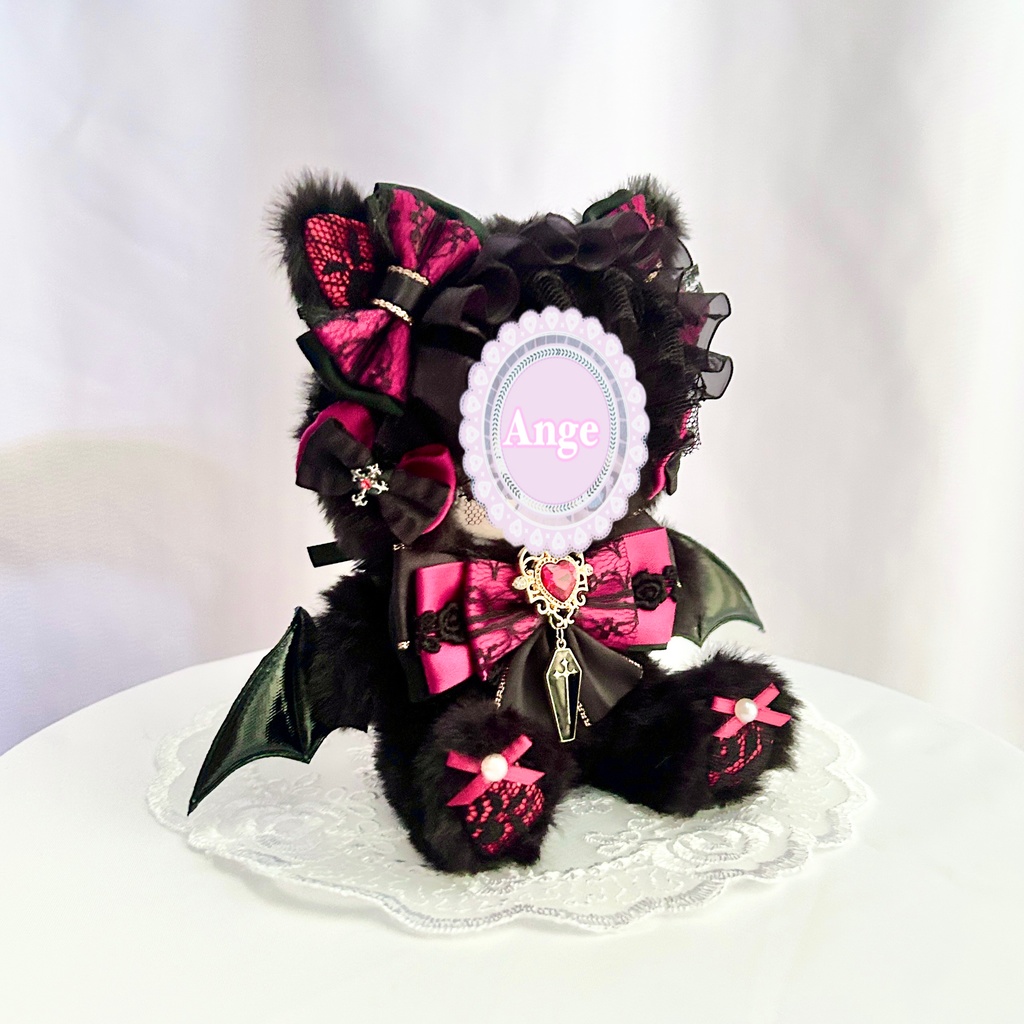 【Midnight Gothic Kittens🦇】ぬい服 着ぐるみ 11cm〜12cm いつぬい ちびぐるみ ポージングぬい