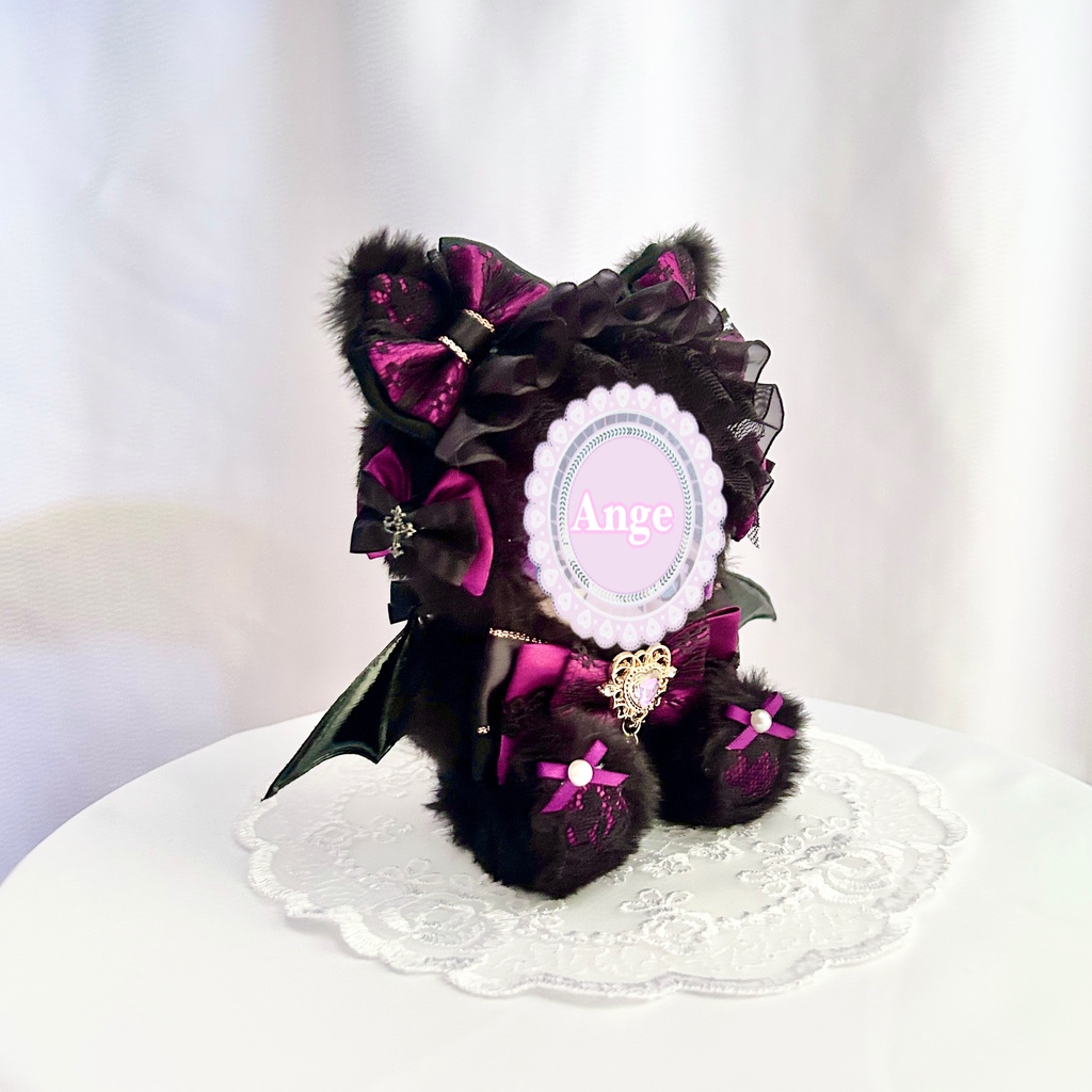 【Midnight Gothic Kittens🦇】ぬい服 着ぐるみ 11cm〜12cm いつぬい ちびぐるみ ポージングぬい