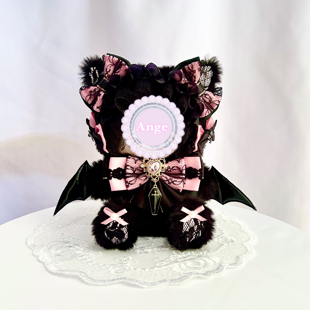 【Midnight Gothic Kittens🦇】ぬい服 着ぐるみ 11cm〜12cm いつぬい ちびぐるみ ポージングぬい