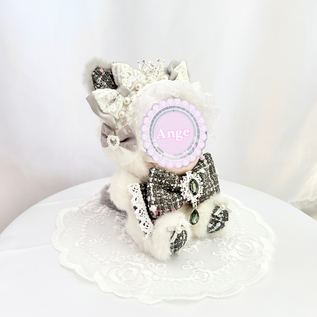 【Crystal Radiant Cat👑】ぬい服 着ぐるみ 11cm〜12cm いつぬい ちびぐるみ ポージングぬい