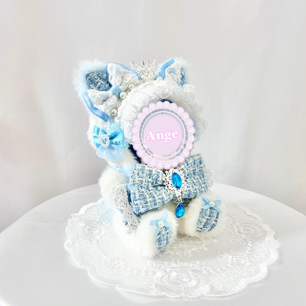 【Crystal Radiant Cat👑】ぬい服 着ぐるみ 11cm〜12cm いつぬい ちびぐるみ ポージングぬい