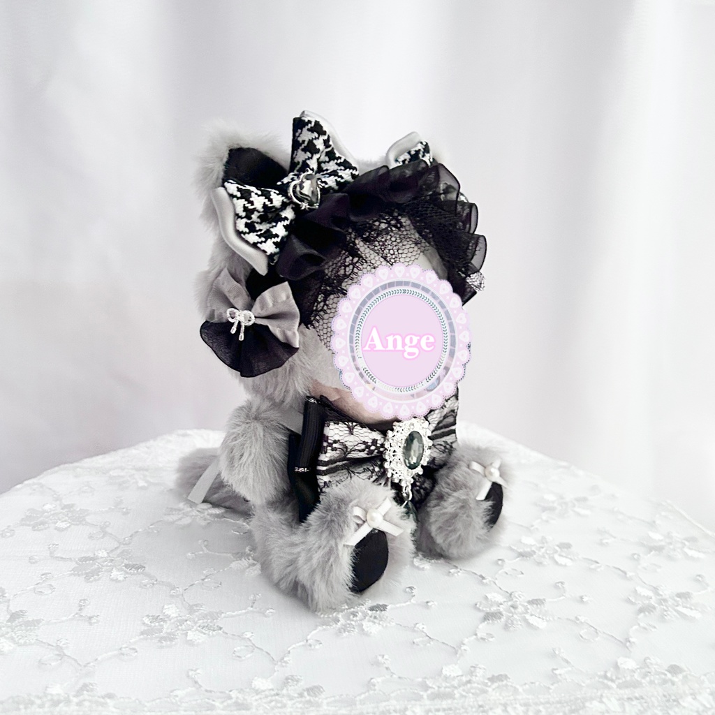 【Chic and Elegant Cat🐈⬛】 ぬい服 着ぐるみ 11cm〜12cm いつぬい ちびぐるみ ポージングぬい