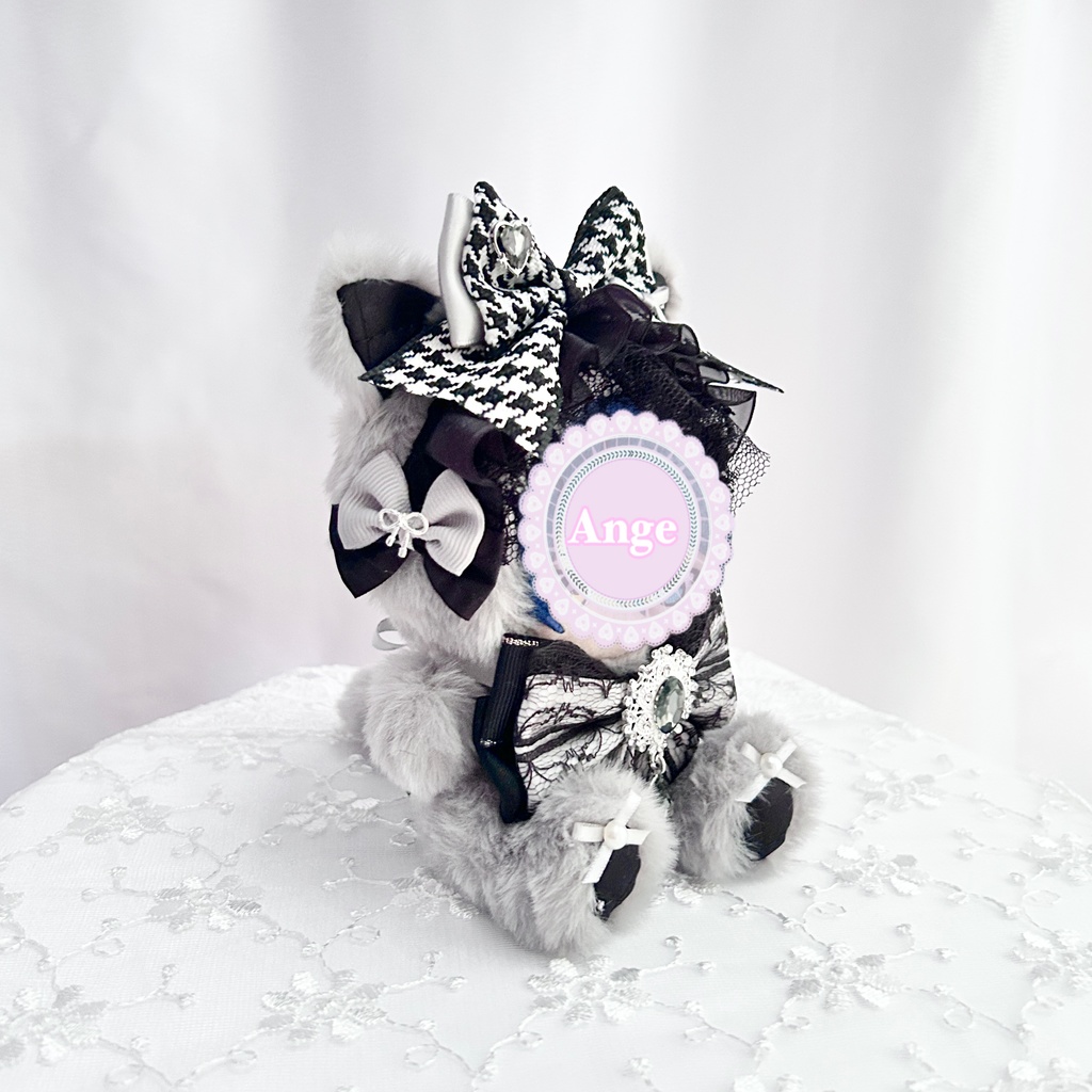 【Chic and Elegant Cat🐈⬛】 ぬい服 着ぐるみ 11cm〜12cm いつぬい ちびぐるみ ポージングぬい