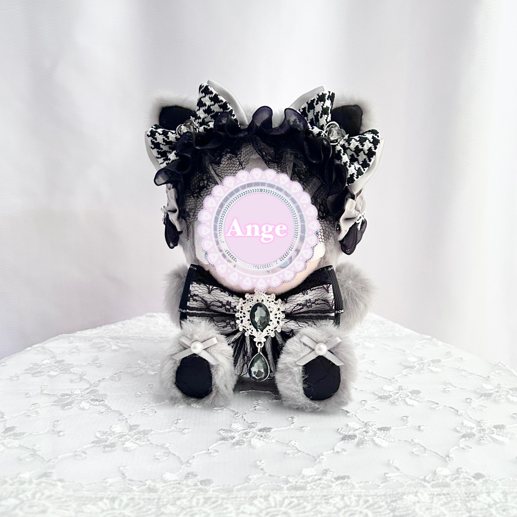 【Chic and Elegant Cat🐈⬛】 ぬい服 着ぐるみ 11cm〜12cm いつぬい ちびぐるみ ポージングぬい