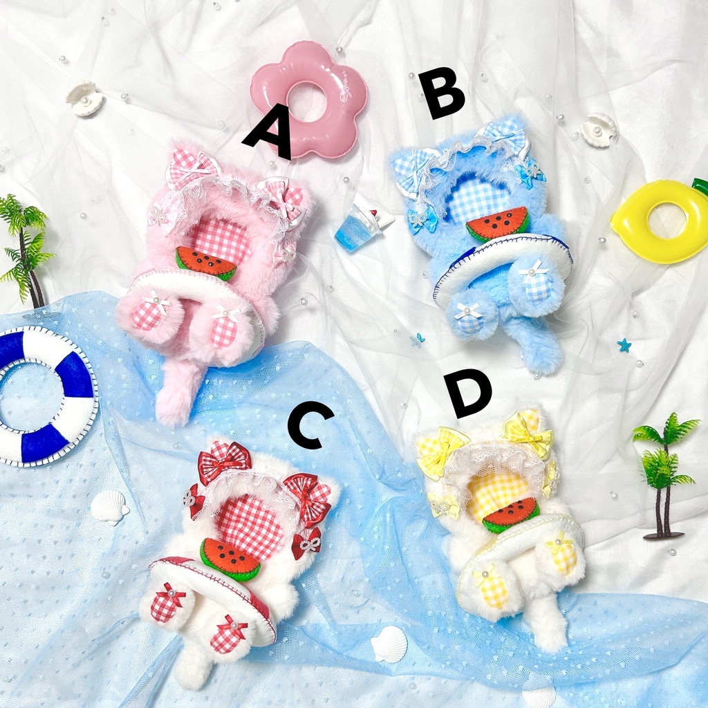 【Let's Enjoy Summer! Vol.1 🍉🛟】 ぬい服 着ぐるみ 11cm〜12cm いつぬい ちびぐるみ ポージングぬい