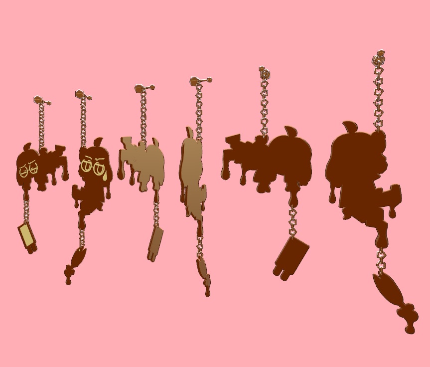 【イベント配布】チョコまみれ うさピアス【うささ喫茶】