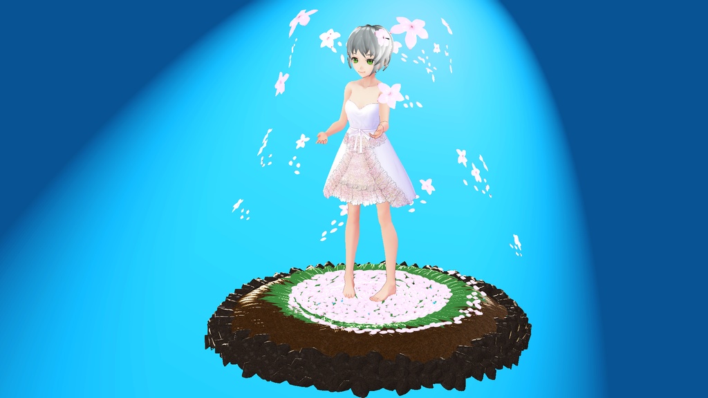 髪の見た目が変わってサクラや土になるテクスチャ