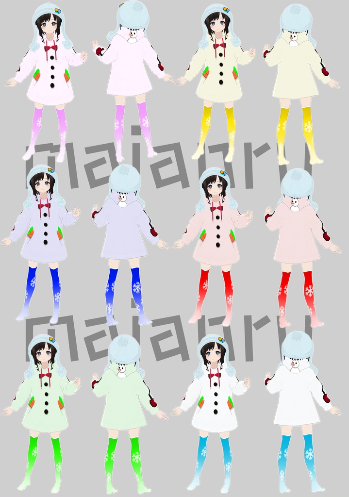 【V雪公式】雪だるまパーカー【カラバリも】