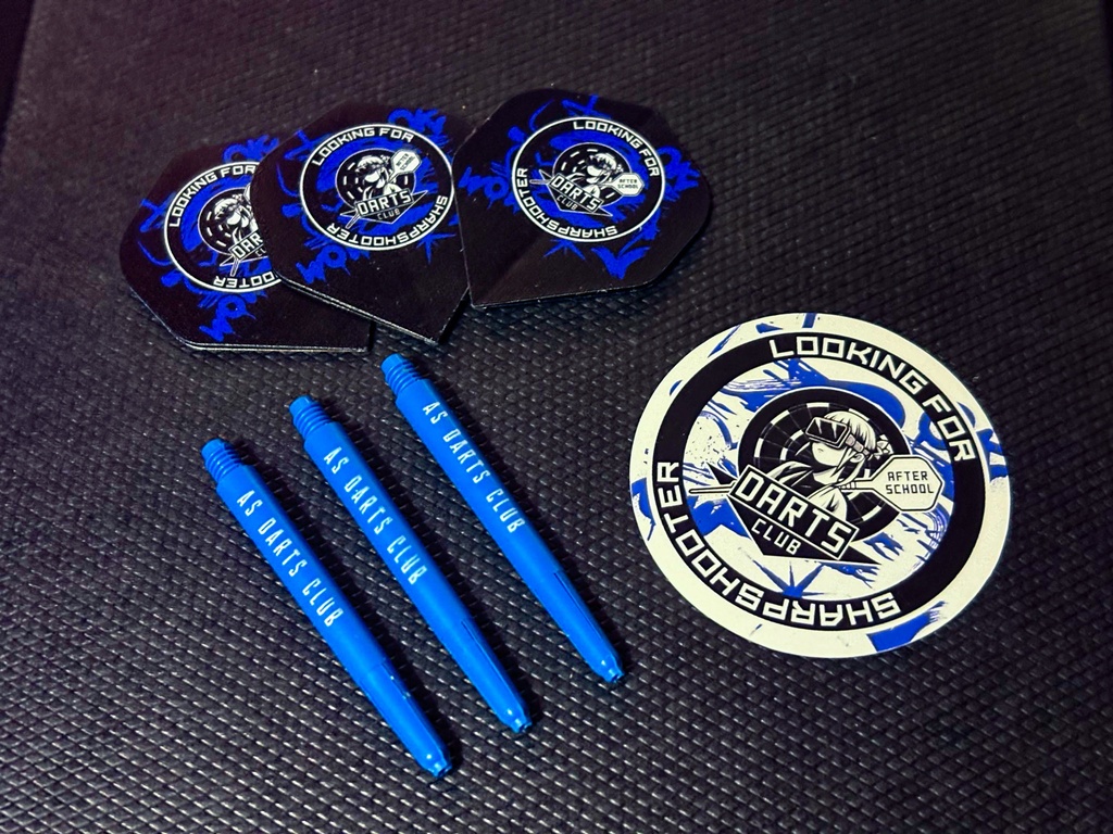 放課後ダーツ部 オリジナルフライト&シャフト ＋ステッカー