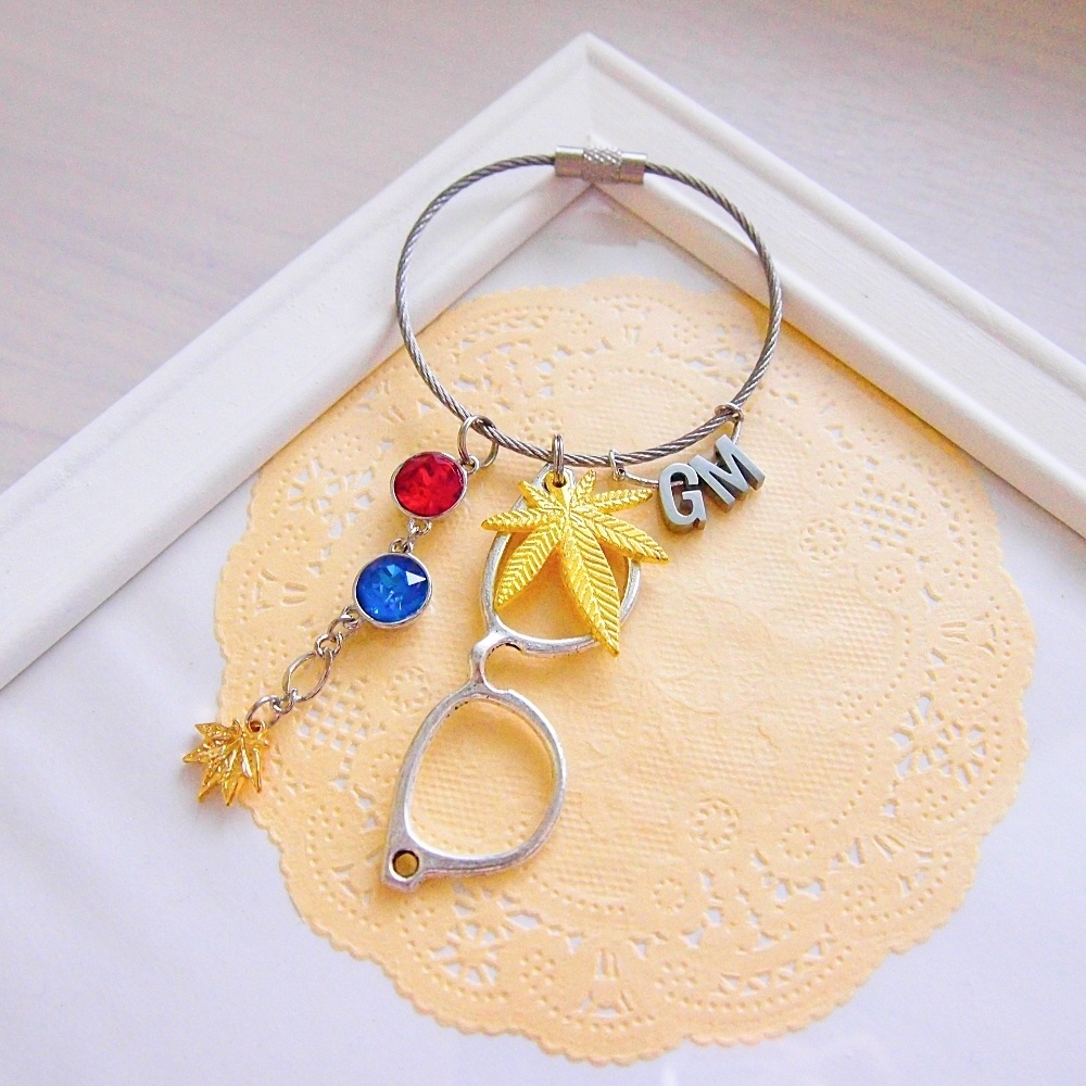 紅葉狩り　父水リングキーホルダー