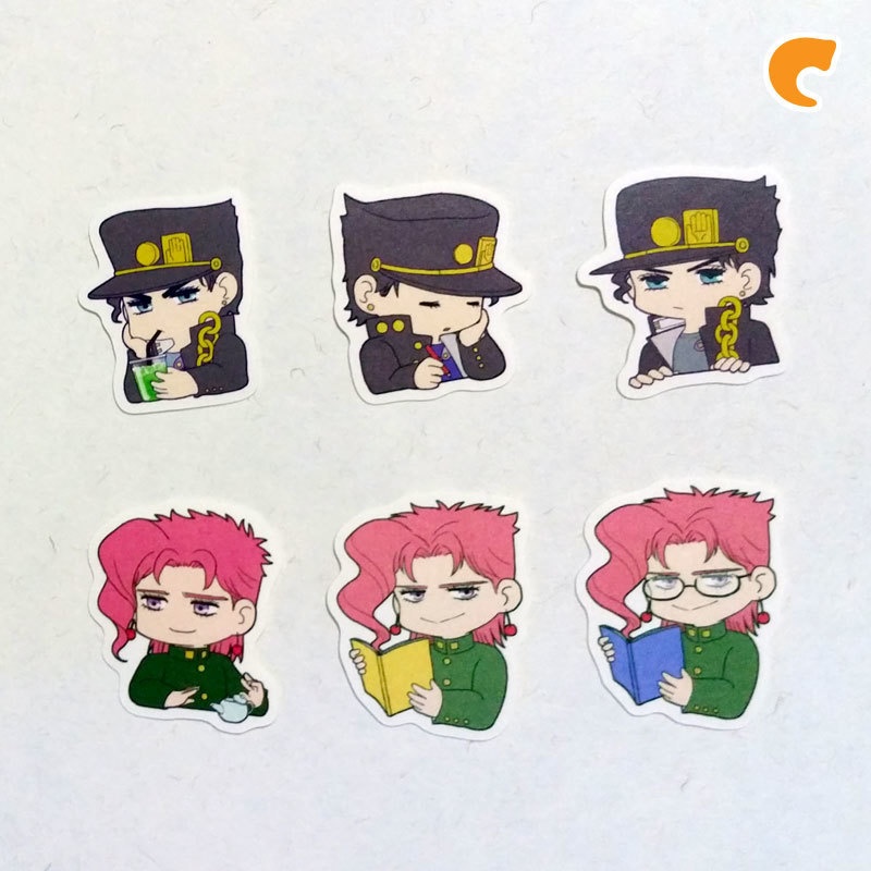 ☆3部☆承太郎+花京院フレークシールセット