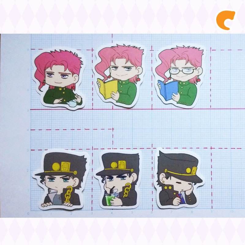 ☆3部☆承太郎+花京院フレークシールセット