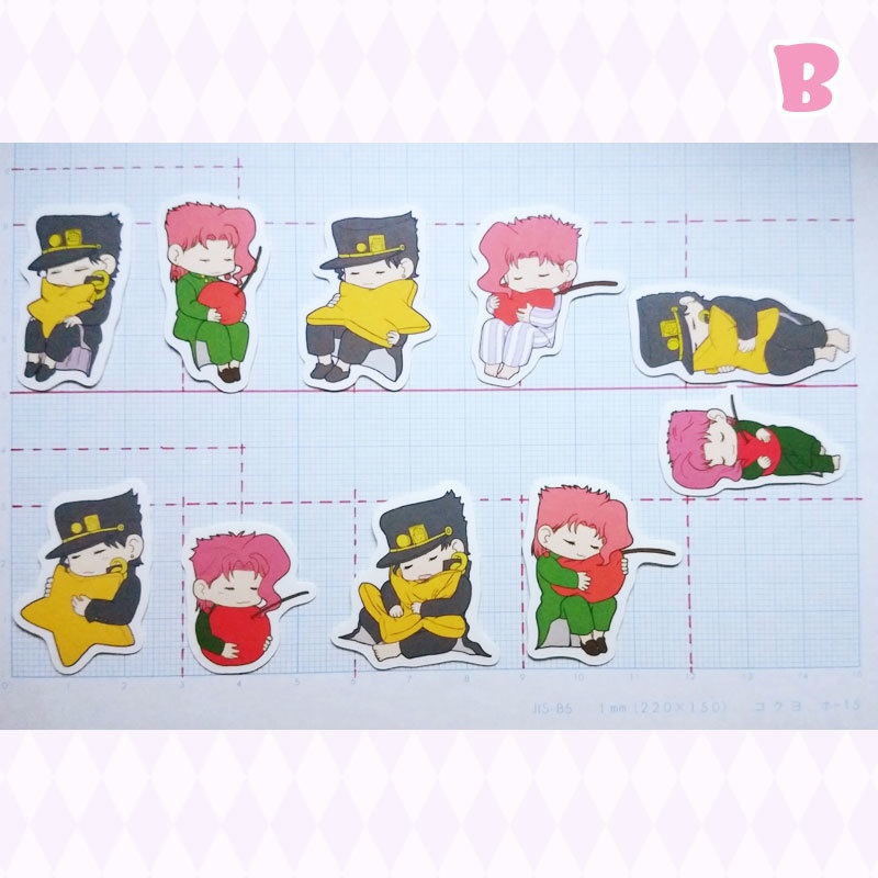 ☆3部☆承太郎+花京院フレークシールセット