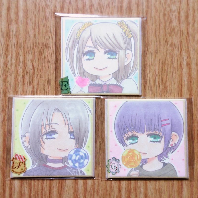 🍭☆創作☆色紙原画・豆サイズE・F・G