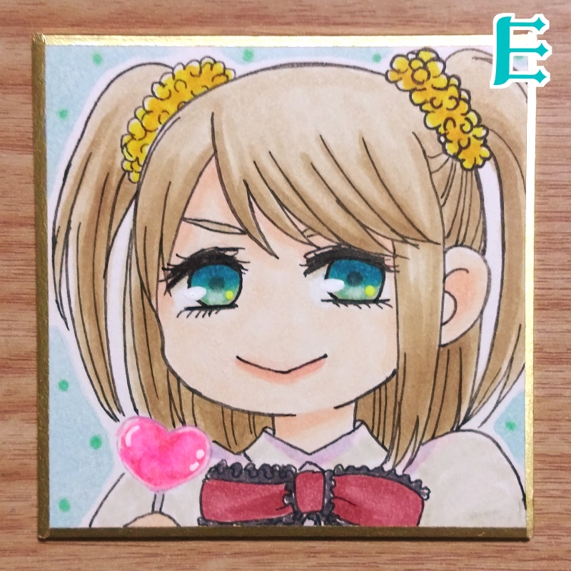 【 🍭7.6×7.6cm 】B・C・D・E【 色紙 】