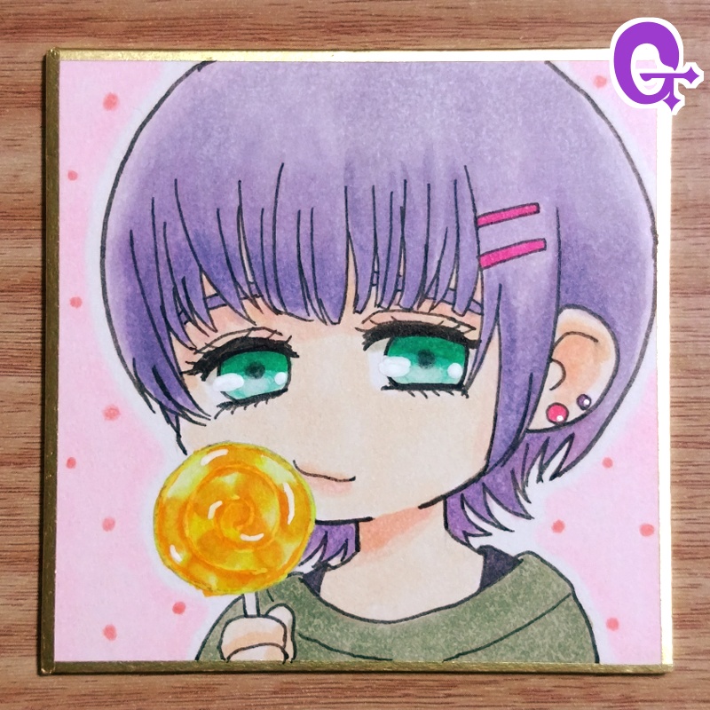 【 🍭7.6×7.6cm 】G ・H・I・J 【 色紙 】