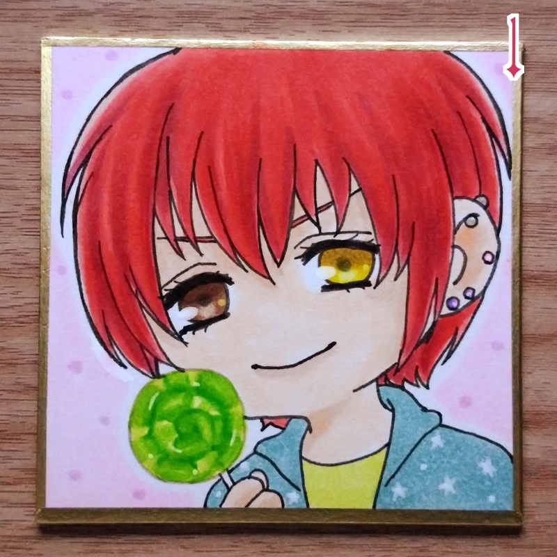 【 🍭7.6×7.6cm 】G ・H・I・J 【 色紙 】