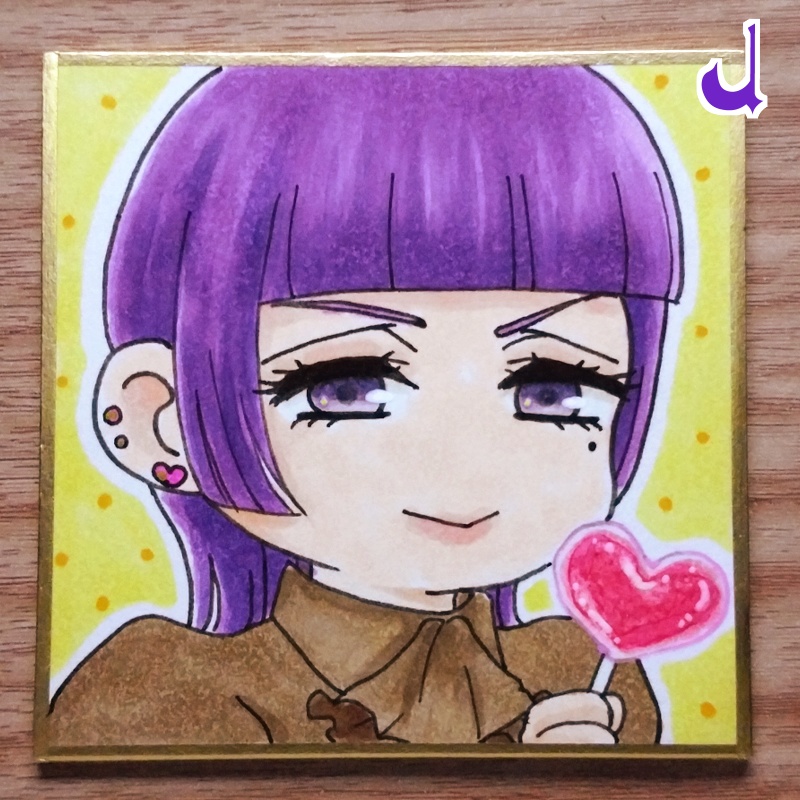 【 🍭7.6×7.6cm 】G ・H・I・J 【 色紙 】