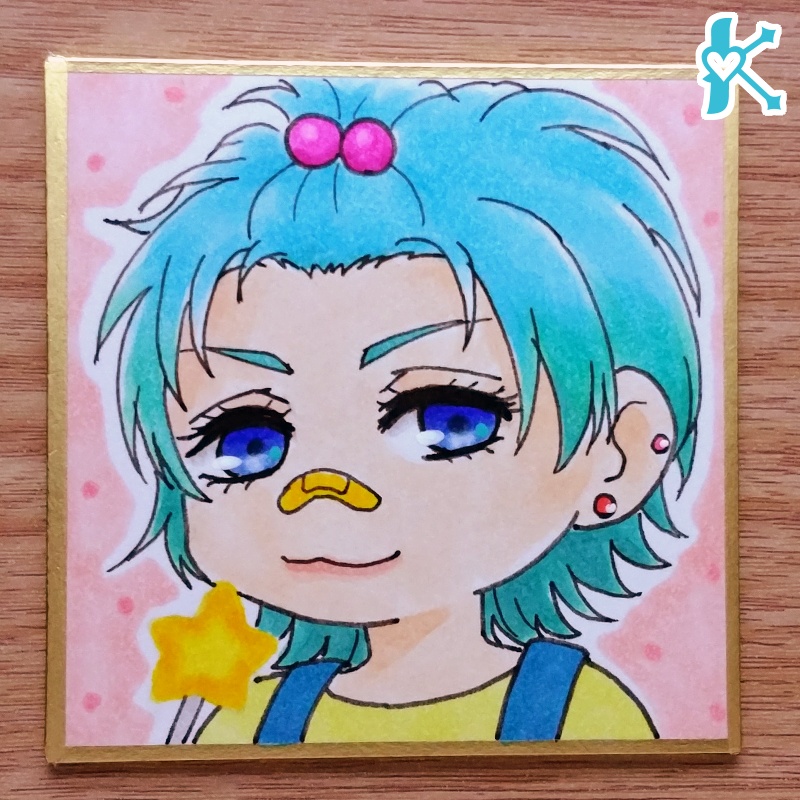 【 🍭7.6×7.6cm 】 K・L・M・N 【 色紙 】