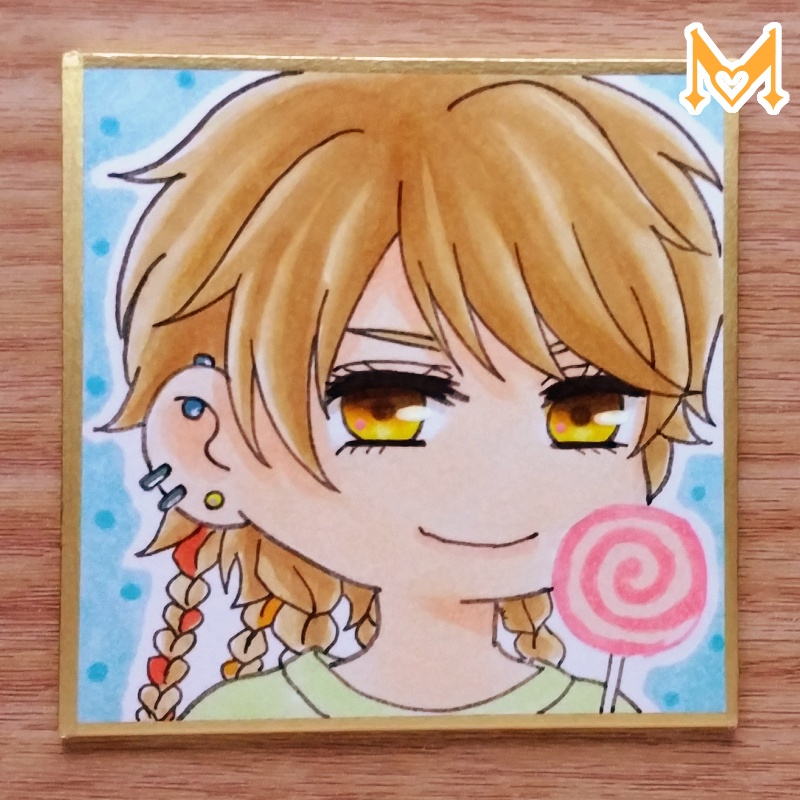 【 🍭7.6×7.6cm 】 K・L・M・N 【 色紙 】