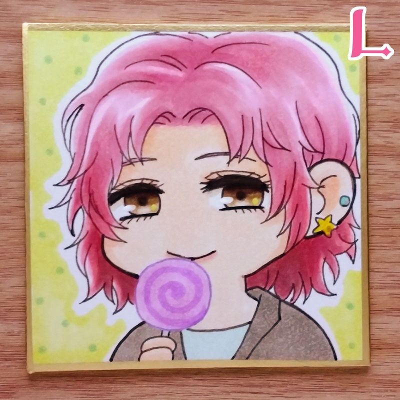 【 🍭7.6×7.6cm 】 K・L・M・N 【 色紙 】