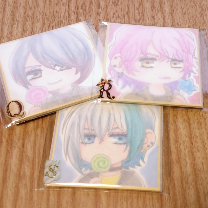 🍭☆創作☆色紙原画・豆サイズQ・R・S