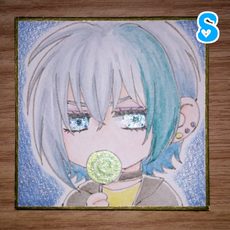 【🍭 7.6×7.6cm 】R・S・ T・U 【 色紙 】