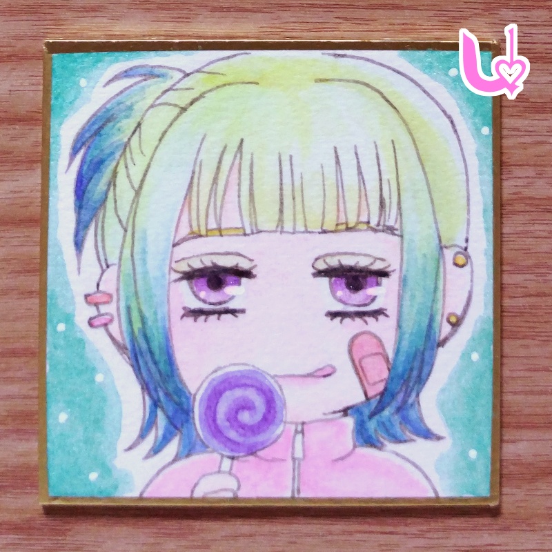 【🍭 7.6×7.6cm 】R・S・ T・U 【 色紙 】