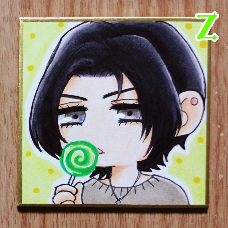 【 🍭7.6×7.6cm 】 Z・D②・E② 【 色紙 】