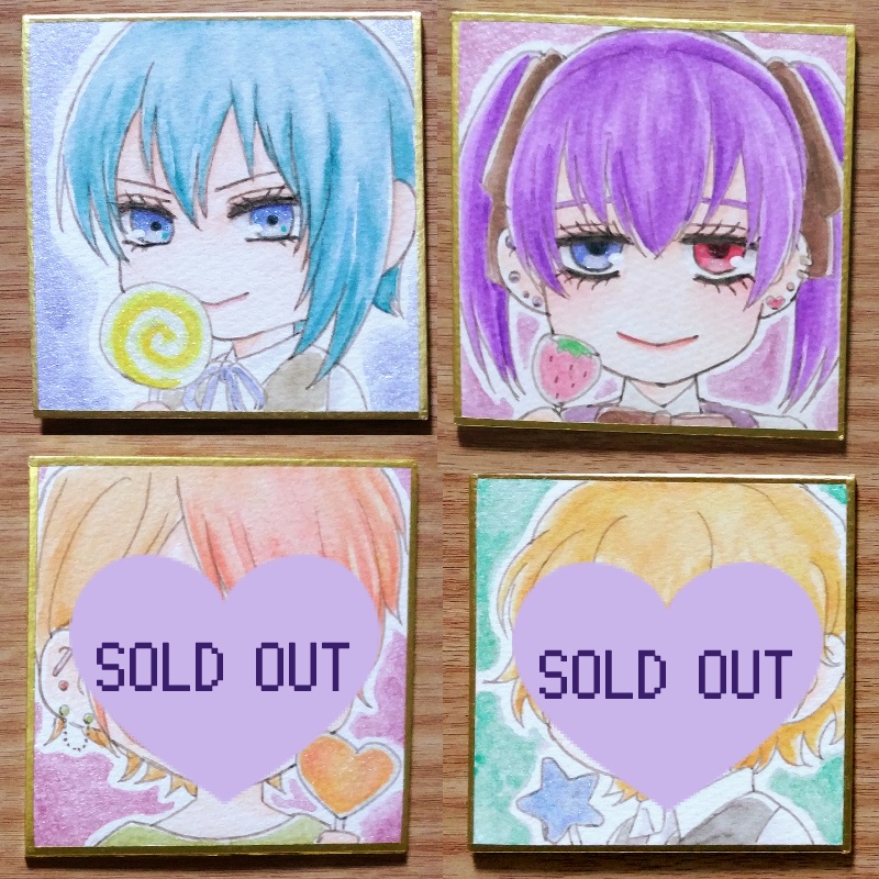 【 🍭7.6×7.6cm 】 F②・H②【 色紙 】
